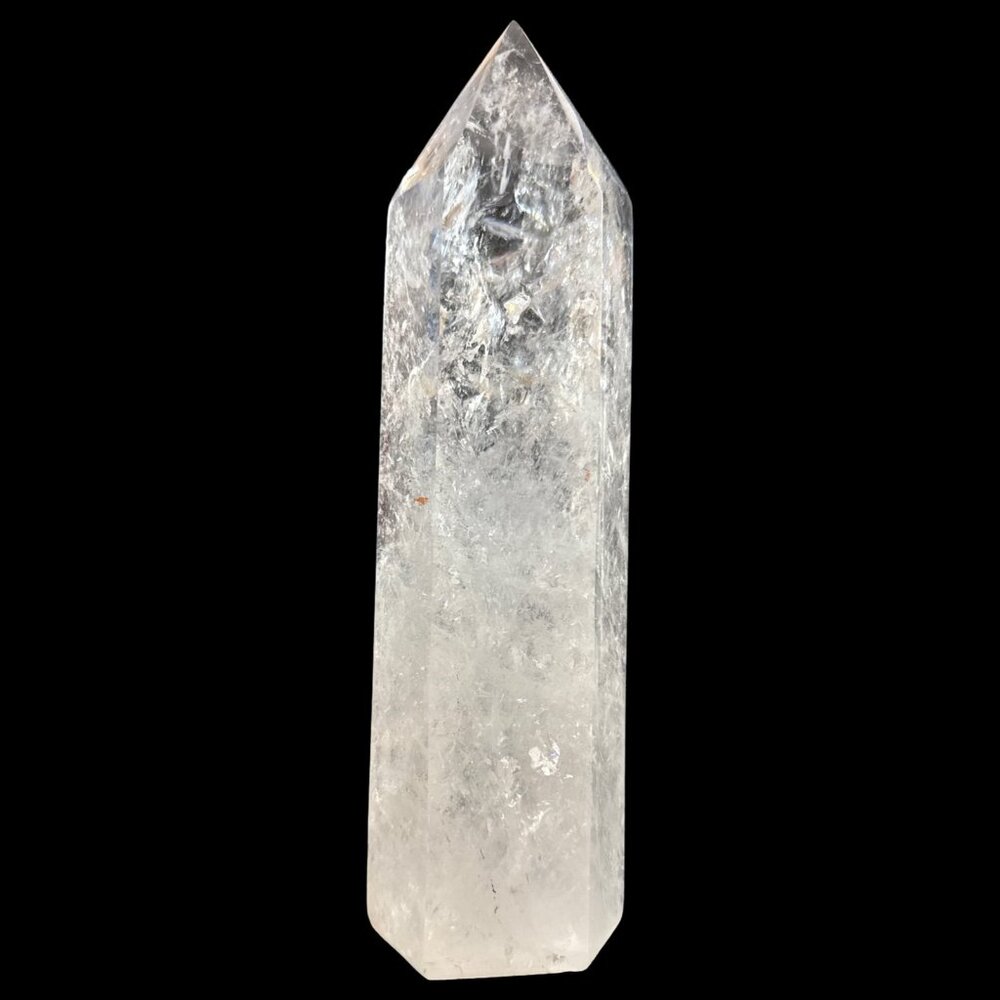 Tower clear Quartz carving crystal gemstone natural stone 8.5in x 2.3in NEW